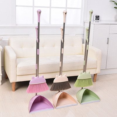 FGY Broom and Dustpan Set with Removable Handle for Indoor and Pet (Blue) -  Walmart.com