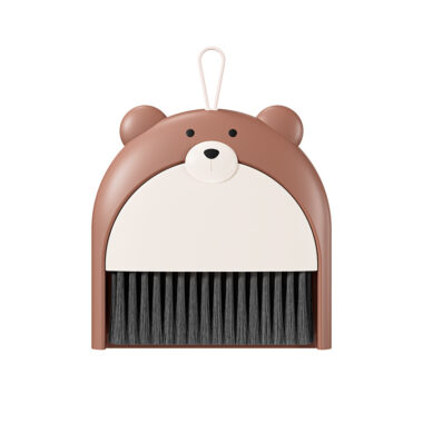 Cute Cartoon Mini Plastic Broom with Soft Bristles for Desktop Cleaning