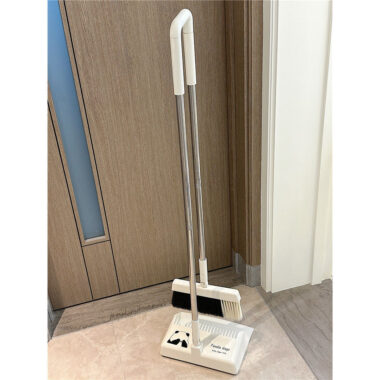 Foldable Soft Bristle House Clean Brooms Set with Dustpan for Hair and Dust