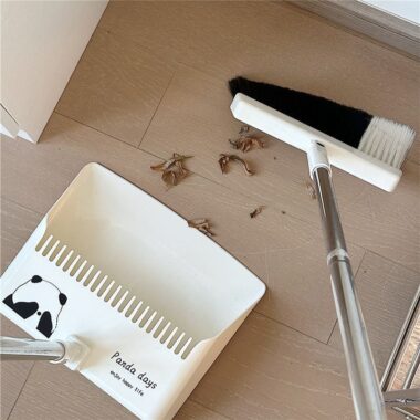 Foldable Soft Bristle House Clean Brooms Set with Dustpan for Hair and Dust