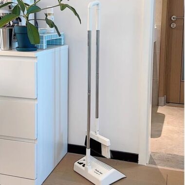 Foldable Soft Bristle House Clean Brooms Set with Dustpan for Hair and Dust