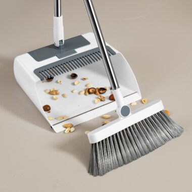 House Clean Brooms Set with Multifunction Dustpan for Floor Cleaning