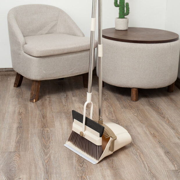 Plastic Magic Broom and Dustpan Set for Hair and Dust Cleaning