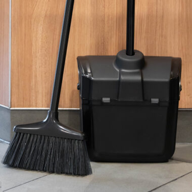 Transparent House Clean Broom and Dustpan Set for Wet & Dry Use