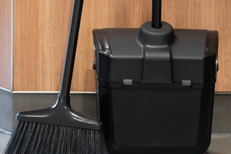 Transparent House Clean Broom and Dustpan Set for Wet & Dry Use