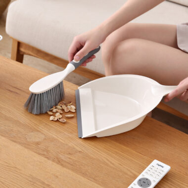 Mini Soft Bristle Broom and Dustpan Set for Desktop Cleaning