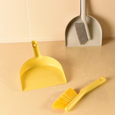 Mini Plastic Broom and Dustpan Set for Desk and Kids Use