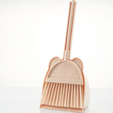 Kids Plastic Broom and Dustpan Toy Set for Pretend Play Cleaning