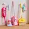 Kids Plastic Broom and Dustpan Toy Set for Pretend Play Cleaning