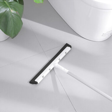 Long Handle Plastic Broom and Squeegee for Bathroom Floor and Hair

